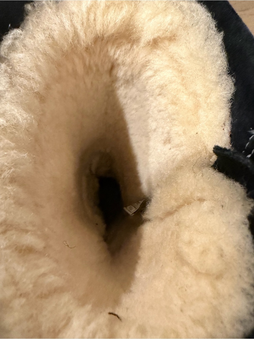 UGG Black Suede Shearling Mid-Calf Boot with Buckle, women 7 - Picture 10 of 13